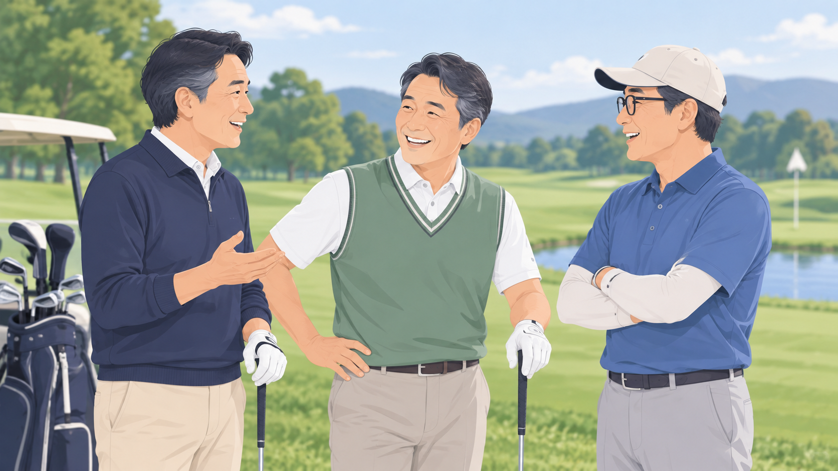 ゴルフでつながる経営者交流会のイメージ
