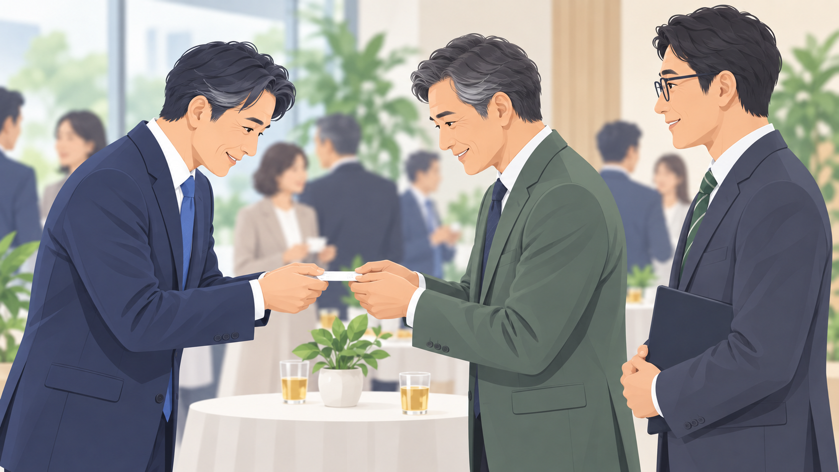 ビジネス交流会でよくある失敗と、参加前に知っておきたいマナーについて考える交流会参加者のイメージ