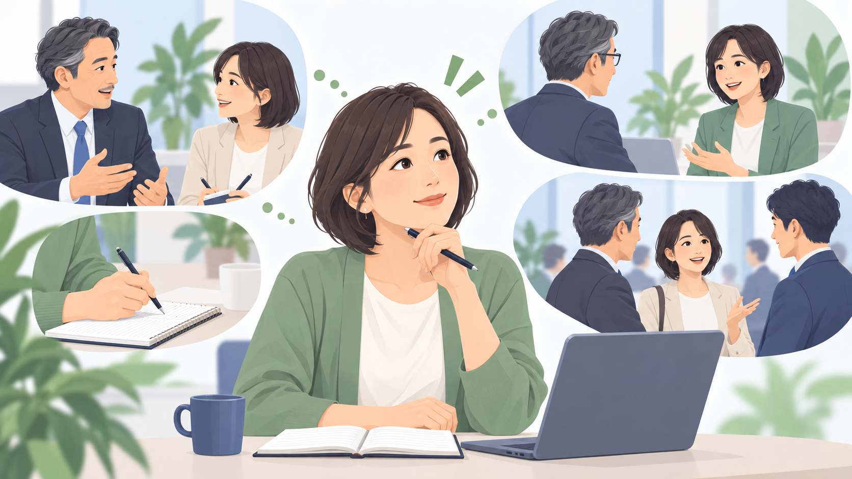 仕事で培った経験を新しい活動に活かすイメージ
