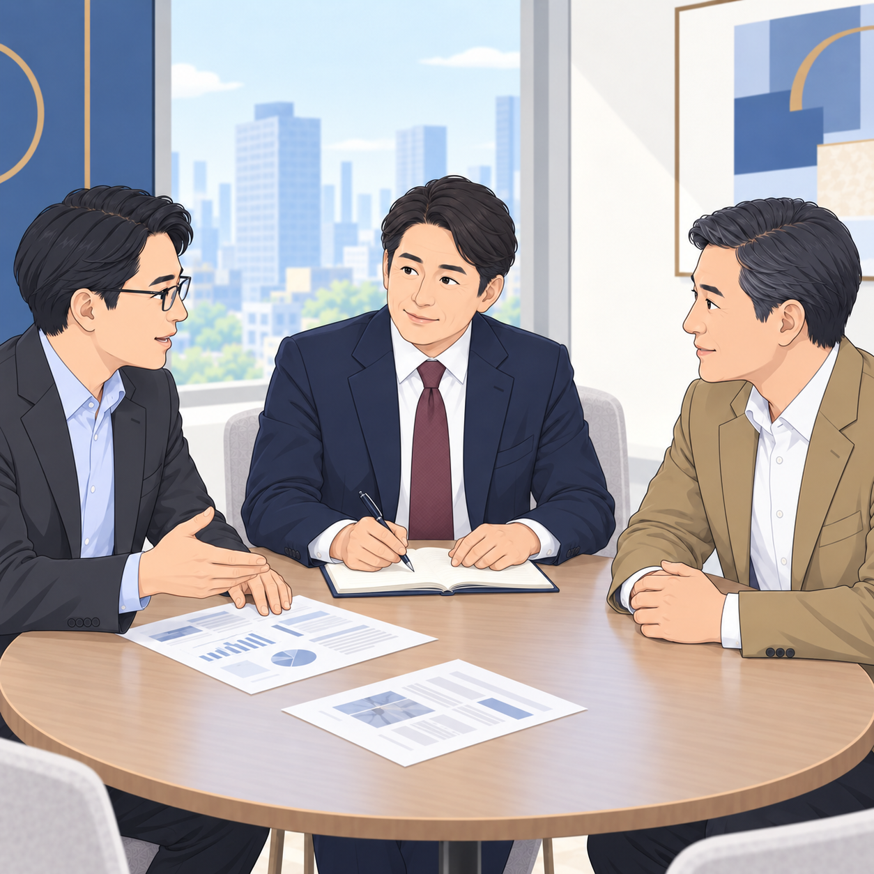 貴社とお相手の面談に、同じコネクターが同席します。
