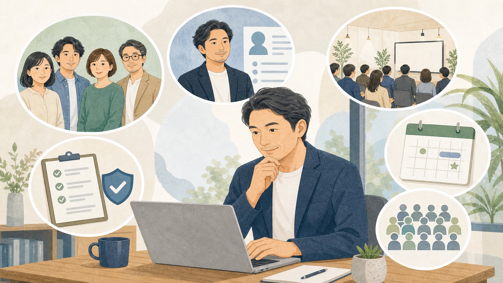 ビジネス交流会はどう選ぶ？失敗しないための7つのチェックポイントを実践する交流会参加者のイメージ