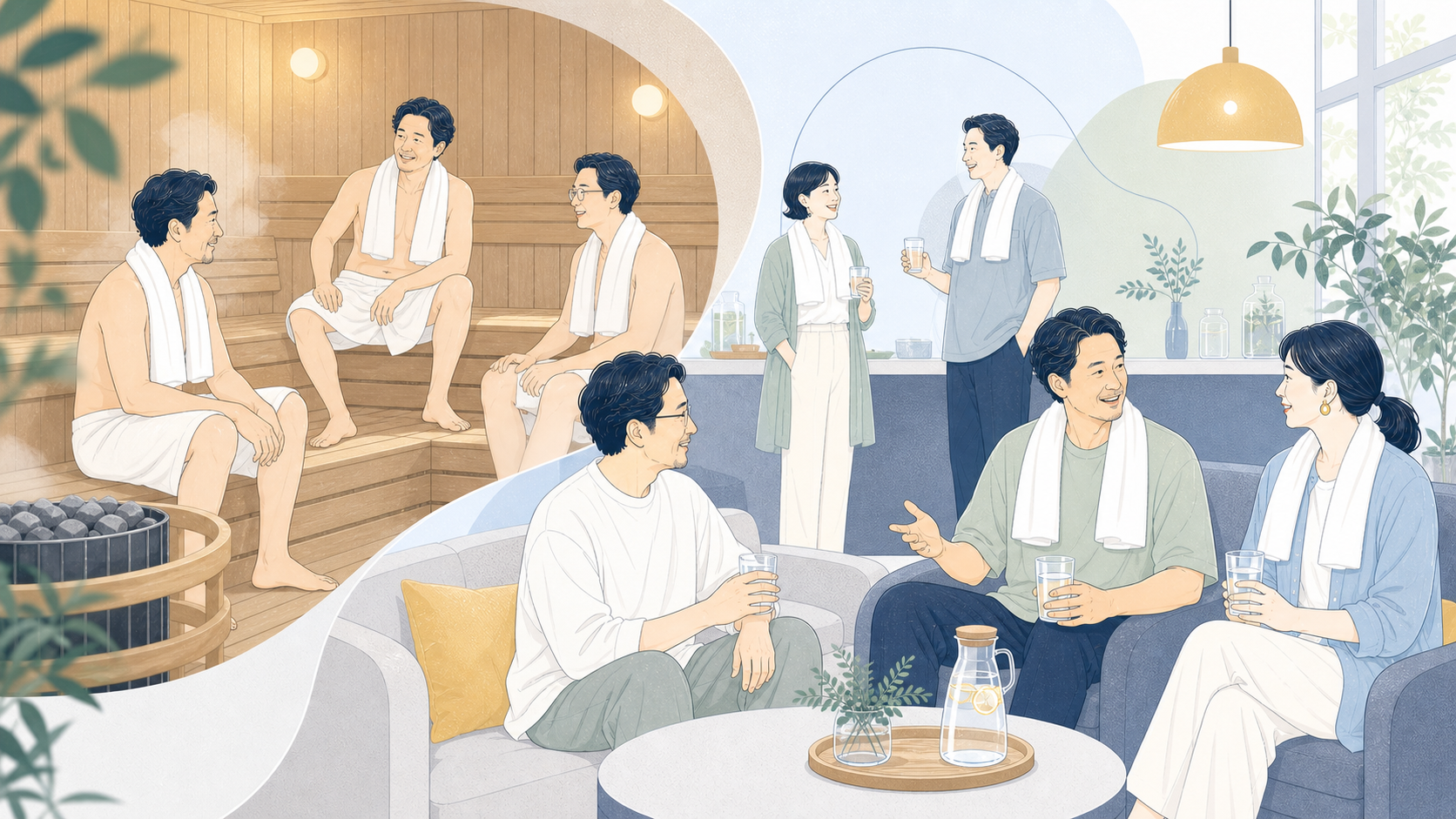サウナをきっかけに自然につながるのイメージ